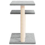 Cat Scratching Posts with Platforms Light Grey 62.5 cm - Top-Down View