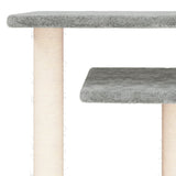 Cat Scratching Posts with Platforms Light Grey 62.5 cm - 45-Degree Angle