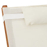 Rocking Chair White Textilene and Solid Wood Poplar - Rear View