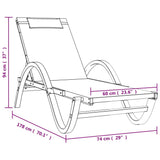 Sun Lounger with Pillow Grey Textilene and Solid Wood Poplar