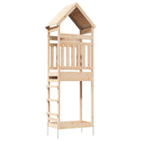 Outdoor Play Tower Natural 53 x 85 x 264 cm Solid Pine Wood - Front View