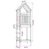 Outdoor Play Tower Natural 53 x 85 x 264 cm Solid Douglas Wood
