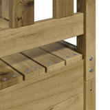 Outdoor Play Tower Natural Solid Impregnated Pinewood - Rear View