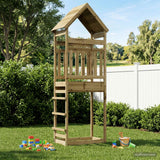 Outdoor Play Tower Natural Solid Impregnated Pinewood