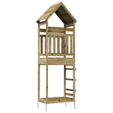 Outdoor Play Tower Natural Solid Impregnated Pinewood