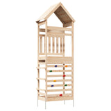 Outdoor Play Tower Natural 53 x 85 x 264 cm Solid Pine Wood - Front View