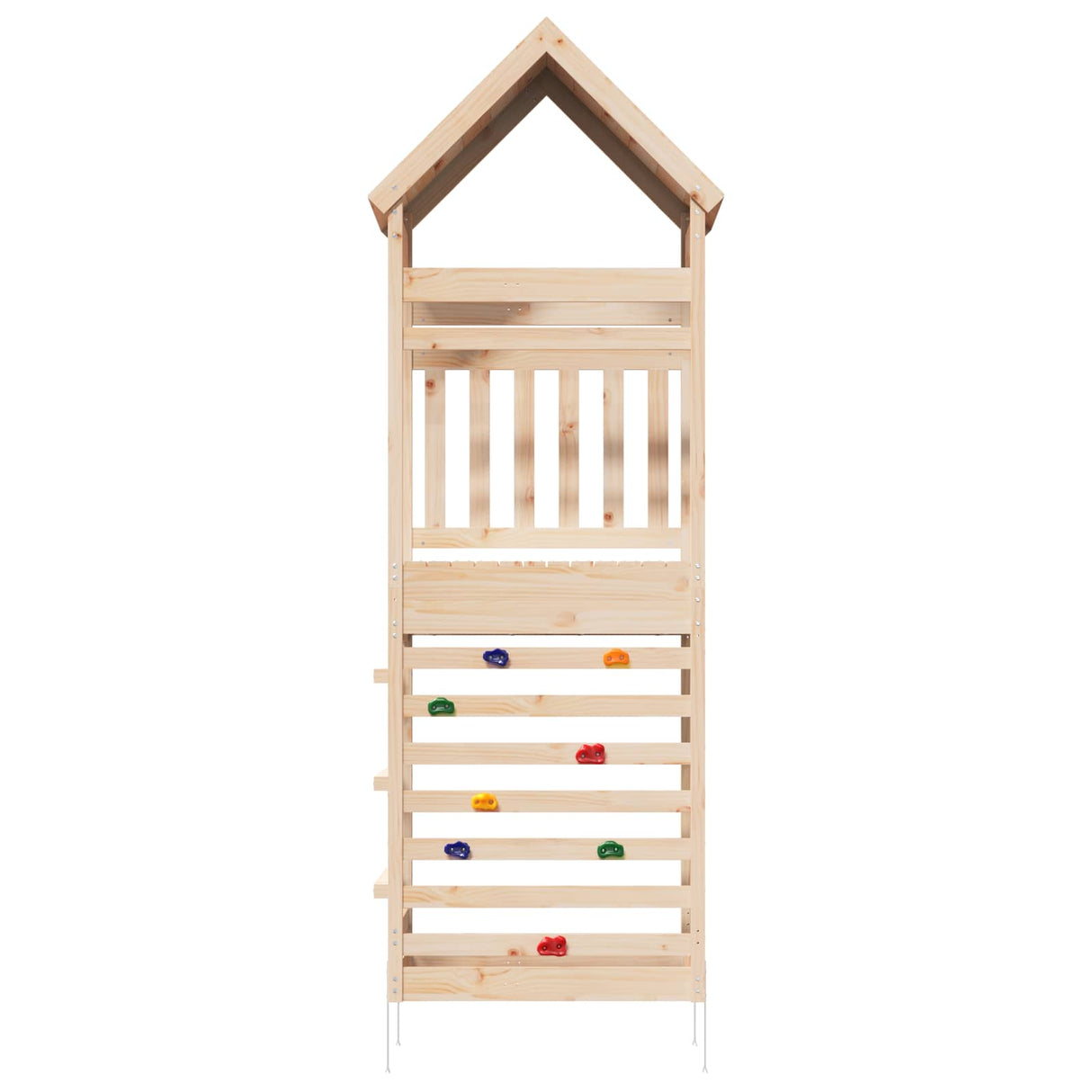 Outdoor Play Tower Natural 53 x 85 x 264 cm Solid Pine Wood