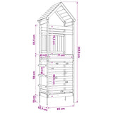 Outdoor Play Tower Natural 53 x 85 x 264 cm Solid Douglas Wood