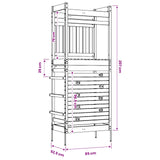 Outdoor Play Tower Natural 85 x 53 x 207 cm Solid Pine Wood