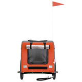 Pet Bike Trailer Orange and Grey Oxford Fabric&Iron - Top-Down View