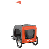 Pet Bike Trailer Orange and Grey Oxford Fabric&Iron - Low Angle