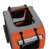 Pet Bike Trailer Orange and Grey Oxford Fabric&Iron - Extra Image