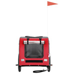 Pet Bike Trailer Red and Grey Oxford Fabric&Iron