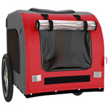 Pet Bike Trailer Red and Grey Oxford Fabric&Iron - 45-Degree Angle