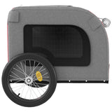 Pet Bike Trailer Red and Grey Oxford Fabric&Iron - Close-Up Angle