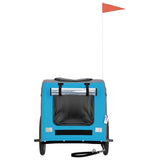 Pet Bike Trailer Blue and Grey Oxford Fabric&Iron - Top-Down View