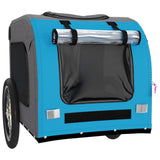 Pet Bike Trailer Blue and Grey Oxford Fabric&Iron - 45-Degree Angle