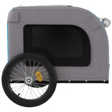 Pet Bike Trailer Blue and Grey Oxford Fabric&Iron - Close-Up Angle