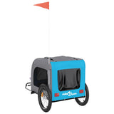 Pet Bike Trailer Blue and Grey Oxford Fabric&Iron - Low Angle