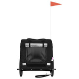 Pet Bike Trailer Black Oxford Fabric and Iron - Top-Down View