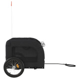 Pet Bike Trailer Black Oxford Fabric and Iron - Rear View