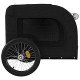 Pet Bike Trailer Black Oxford Fabric and Iron - Close-Up Angle