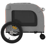 Pet Bike Trailer Orange and Grey Oxford Fabric and Iron - Close-Up Angle