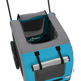 Pet Bike Trailer Blue and Grey Oxford Fabric and Iron - Extra Image