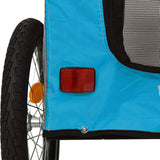 Pet Bike Trailer Blue and Grey Oxford Fabric and Iron - Extra Image