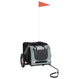 Pet Bike Trailer Grey and Black Oxford Fabric and Iron - Front View