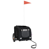 Pet Bike Trailer Black Oxford Fabric and Iron - Side View