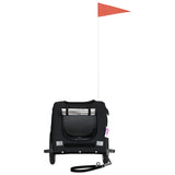 Pet Bike Trailer Black Oxford Fabric and Iron - Top-Down View
