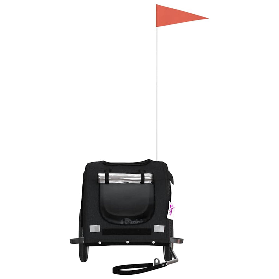Pet Bike Trailer Black Oxford Fabric and Iron