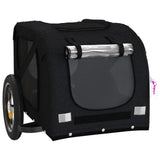 Pet Bike Trailer Black Oxford Fabric and Iron - 45-Degree Angle