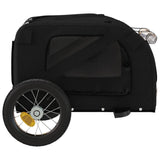 Pet Bike Trailer Black Oxford Fabric and Iron - Close-Up Angle
