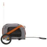 Pet Bike Trailer Orange and Black Oxford Fabric&Iron - Rear View