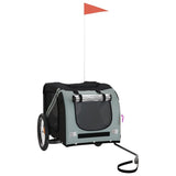 Pet Bike Trailer Black and Grey Oxford Fabric and Iron - Front View