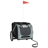 Pet Bike Trailer Black and Grey Oxford Fabric and Iron - Side View