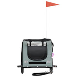 Pet Bike Trailer Black and Grey Oxford Fabric and Iron - Top-Down View