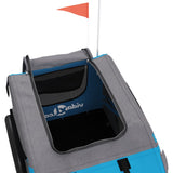 Pet Bike Trailer Blue and Grey Oxford Fabric and Iron - Extra Image
