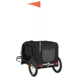 Pet Bike Trailer Black Oxford Fabric and Iron