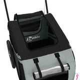 Pet Bike Trailer Grey and Black Oxford Fabric and Iron - Extra Image