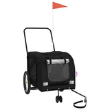 Pet Bike Trailer Black Oxford Fabric and Iron - Front View