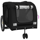 Pet Bike Trailer Black Oxford Fabric and Iron - 45-Degree Angle