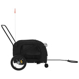 Pet Bike Trailer Black Oxford Fabric and Iron - Rear View