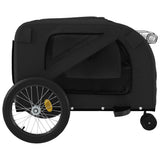 Pet Bike Trailer Black Oxford Fabric and Iron - Close-Up Angle