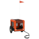 Pet Bike Trailer Orange and Black Oxford Fabric&Iron - Side View