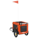 Pet Bike Trailer Orange and Black Oxford Fabric&Iron - Extra Image