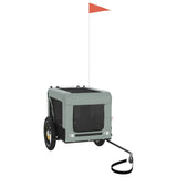 Pet Bike Trailer Grey and Black Oxford Fabric&Iron - Front View