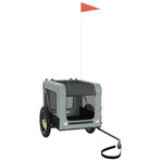 Pet Bike Trailer Grey and Black Oxford Fabric&Iron